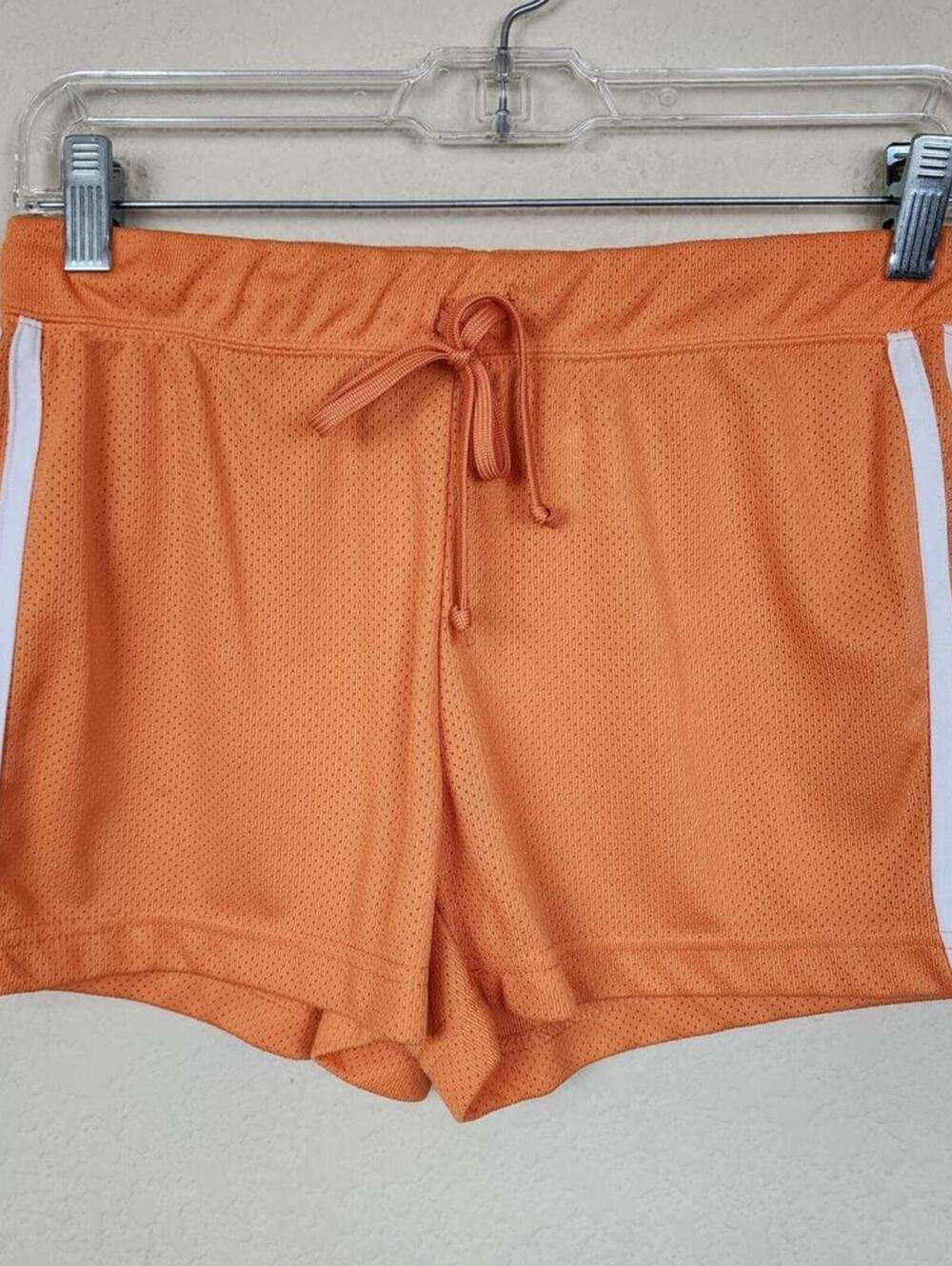 Medium Orange White Striped Shorts